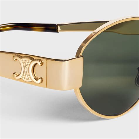 CELINE Triomphe Metal 01 Sunglasses in Metal .